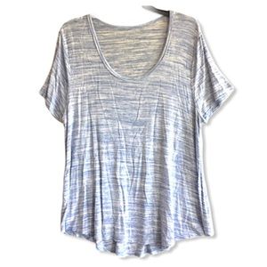 Merona L swing top scoop neck space dye